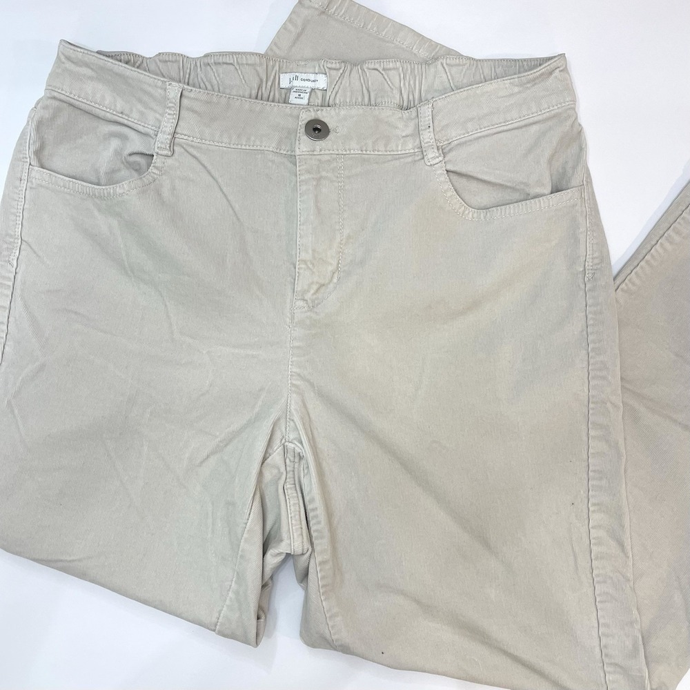 J. Jill Corduroy Pant Jean Beige Size 16 Petite Tapered